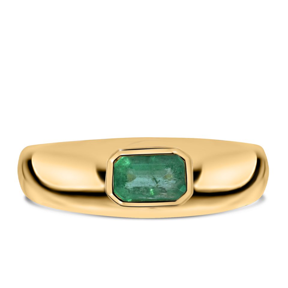 Emerald Ring in 10kt Yellow Gold