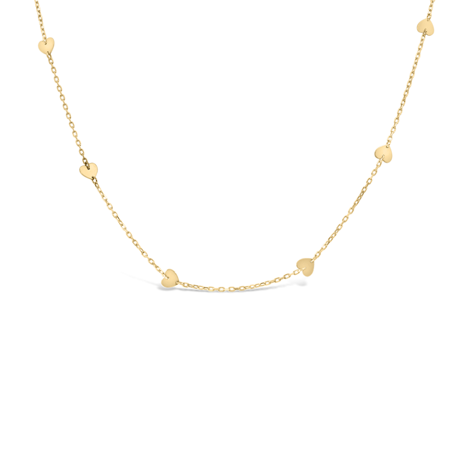 Station Heart Heart Necklace