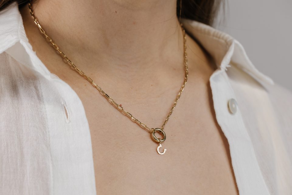 Horseshoe Charm in 10kt Yellow Gold